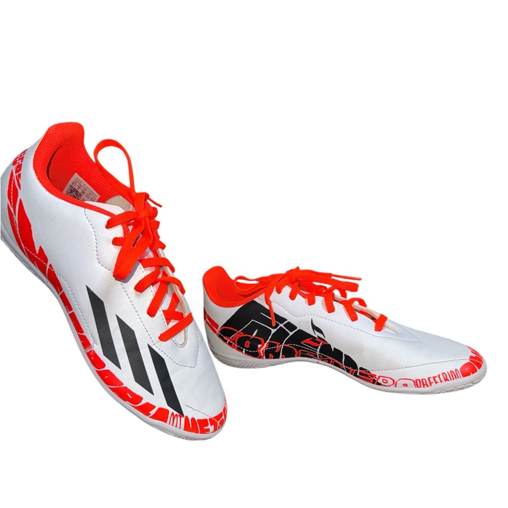 Adidas White and Red Soccer Shoes